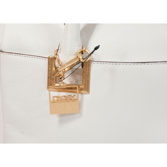 DKNY White Leather Crosby Speedy Satchel - Picture 4 of 7